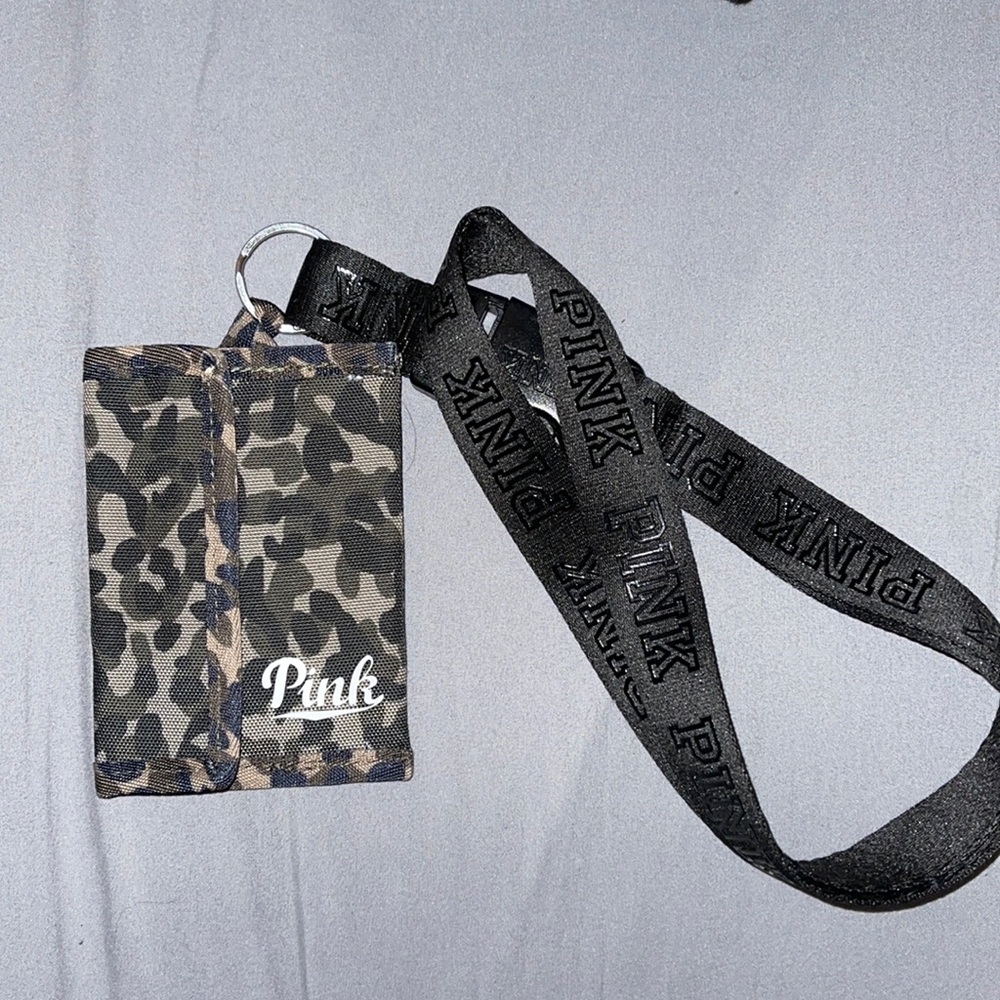 Pink VS ID Holder w/ Lanyard